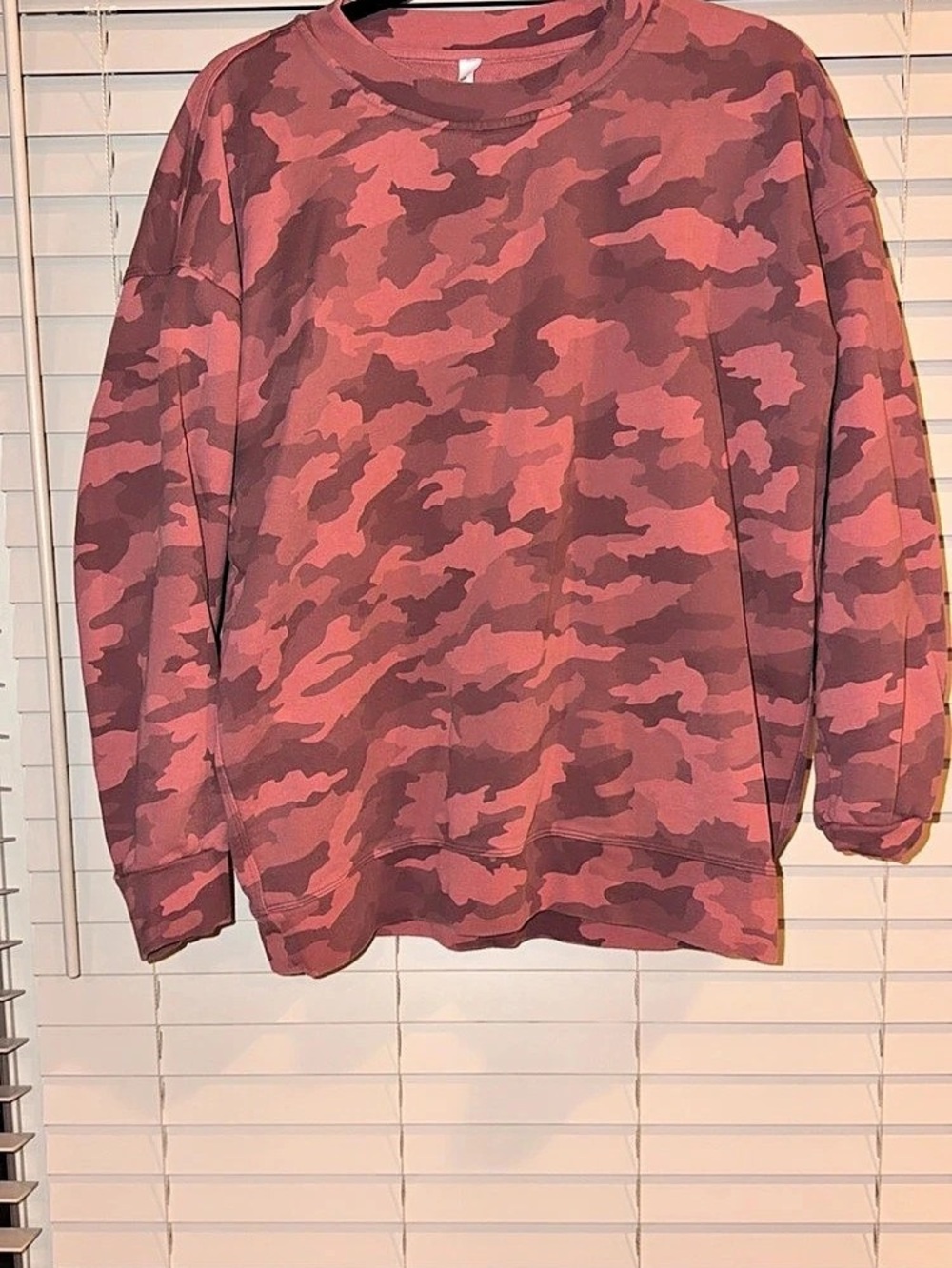 lululemon Perfectly Oversized Crew Camo Sweatshirt Pink & Purple